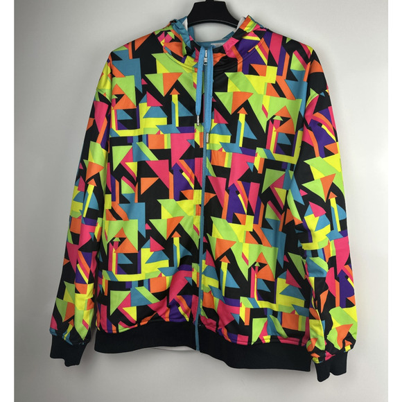 Coogi Reversible Jacket Full Zip Colorful Geometric Print Men’s Big & Tall XXL - Picture 10 of 16